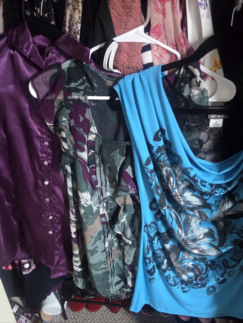 Lot of three fashion tops different styles and  brands size medium